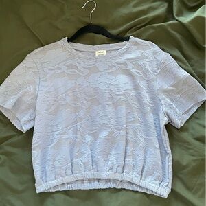 Wilfred Floral Textured Light Blue Top